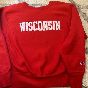 red wisconsin champion crew neck